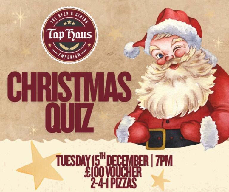 Tap Haus Christmas Quiz, Tuesday 15th December, 7pm